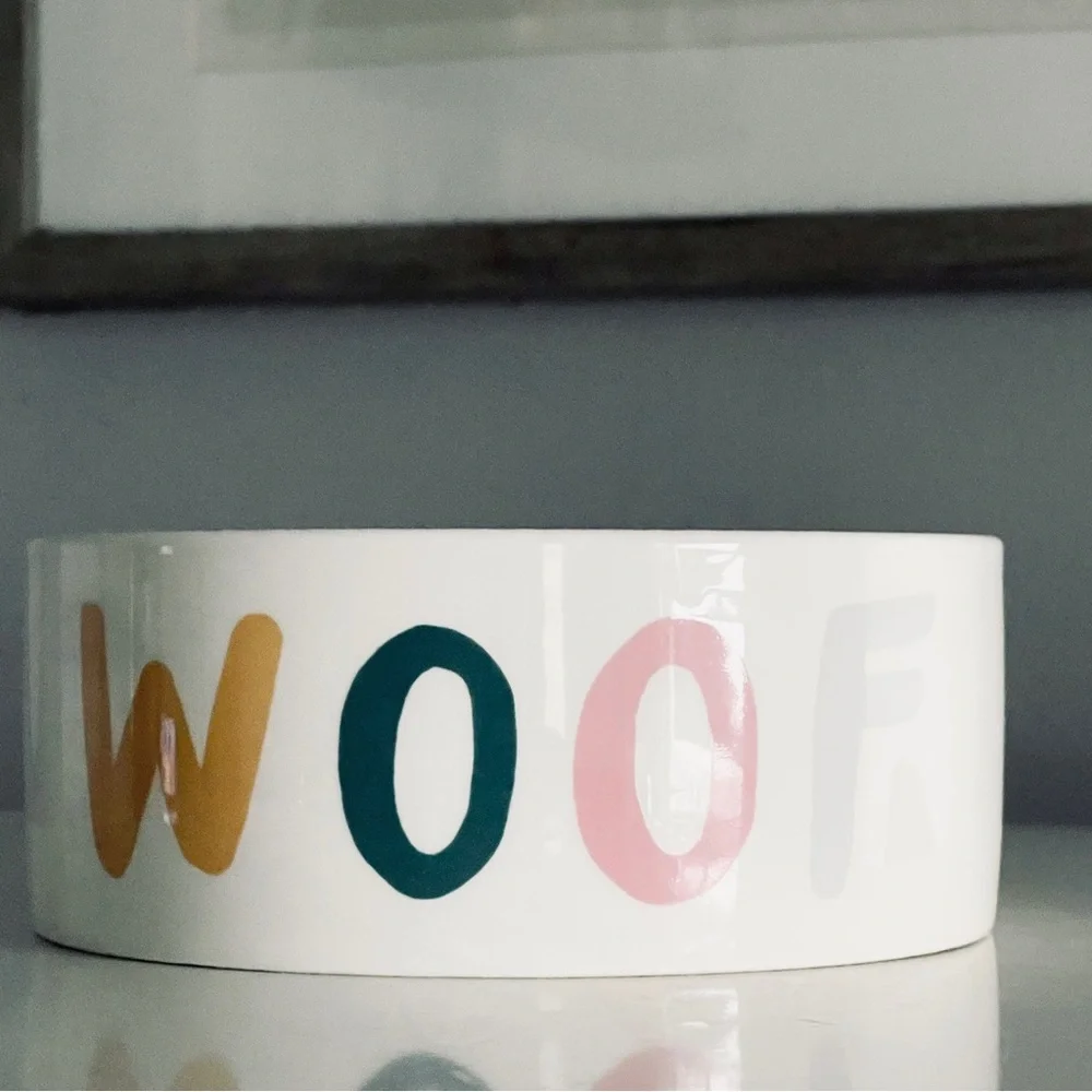 PetShop by Fringe Studio, Double Sided Large Woof Pet Bowl
